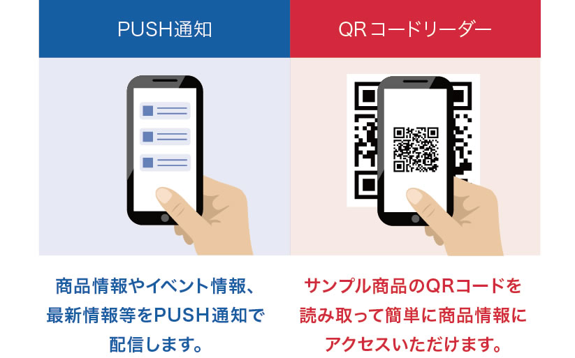 PUSH通知 QRコードリーダー
