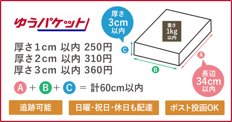 ゆうパケット 箱 特徴