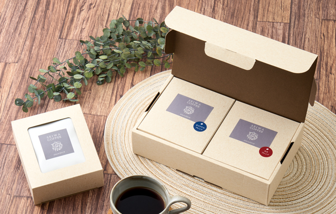ケースN式 クリーム×茶、カートンクリーム