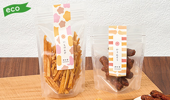 エコ素材 透明チャック付きスタンド袋