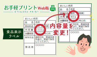 食品表示ラベル プライスカード