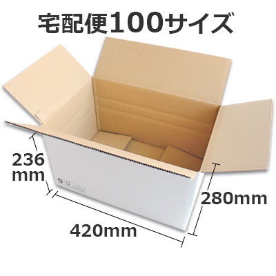 ケースA式撥水白100サイズ420×280×236:|通販梱包グッズ.net ケースA式撥水白100サイズ420×280×236:|通販梱包グッズ.net