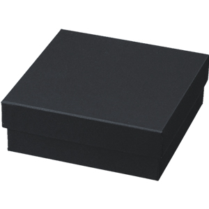 発送できる箱 梱包材 宅配サイズ60 商品No.55406 貼り箱 黒 115×115×40