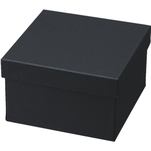 発送できる箱 梱包材 宅配サイズ60 商品No.55407 貼り箱 黒 115×115×70