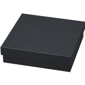 発送できる箱 梱包材 宅配サイズ60 商品No.55409 貼り箱 黒 155×155×40