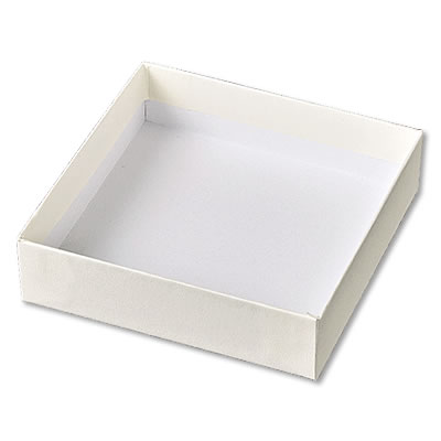 底(貼り箱タイプ) 白 120×120×30:化粧箱net【紙箱/小箱/ギフト箱】