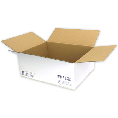 発送できる箱 梱包材 宅配サイズ80 商品No.55679 ケースＡ式撥水白80サイズ360×280×150