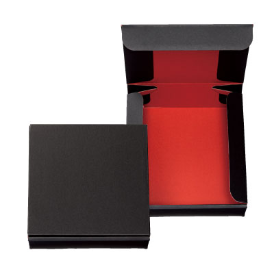 発送できる箱 梱包材 宅配サイズ60 商品No.55714 ケースN式 黒×赤 150×152×48