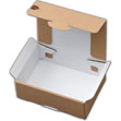 ゆうパックで発送できる箱 梱包材 商品No.55112 ジッパー付ケース 茶 192×140×70