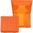 ゆうパックで発送できる箱 梱包材 商品No.55273 ケースN式 オレンジ×黄 230×180×60