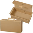 ゆうパックで発送できる箱 梱包材 商品No.55352 ケースN式 提げ手付き 茶 330×173×96