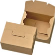 発送できる箱 梱包材 ダンボール 商品No.55435 高さ2段階ケース 茶 200×150×100