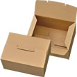 ゆうパックで発送できる箱 梱包材 商品No.55437 高さ2段階ケース 茶 315×230×160